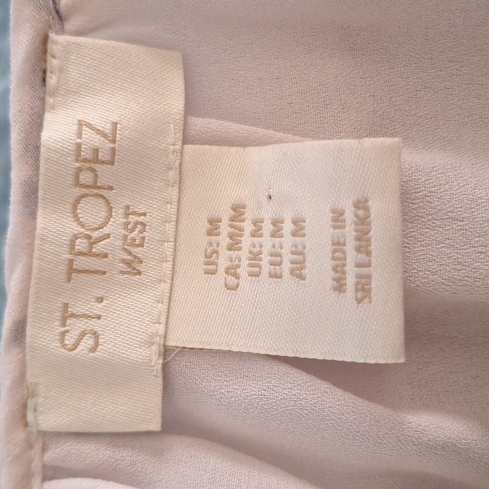 St. Tropez West Chiffon Blouse Peasant Style - Picture 7 of 8